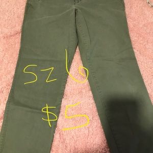 Cropped green khakis